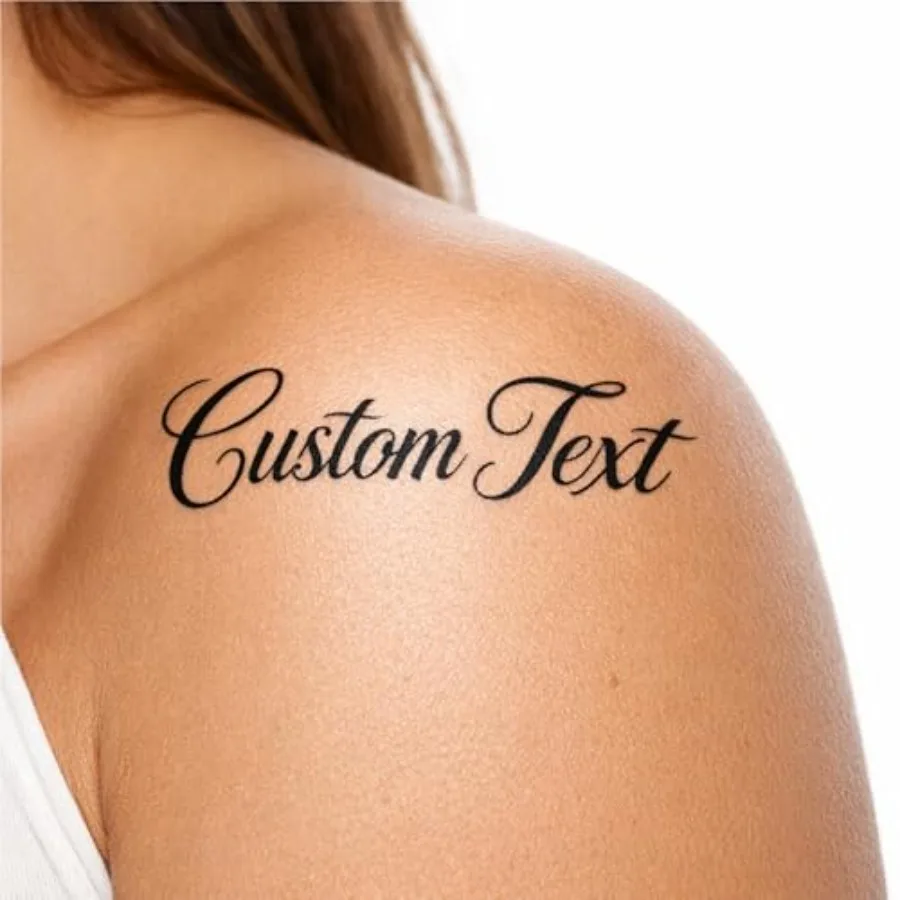 

Custom Temporary Tattoo Personalized Name or Text Fake Tattoo Unique Matching Temporary Tattoos for Couples, Friends, Family Cr