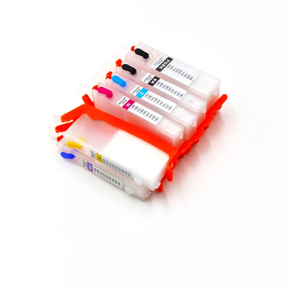 6 ألوان PGI-580 XL CLI-581 خرطوشة حبر لكانون 580 581 XXL PIXMA TS705 TR7550 TR8550 TS6150 TS8150 9150 TS9155 طابعة #6