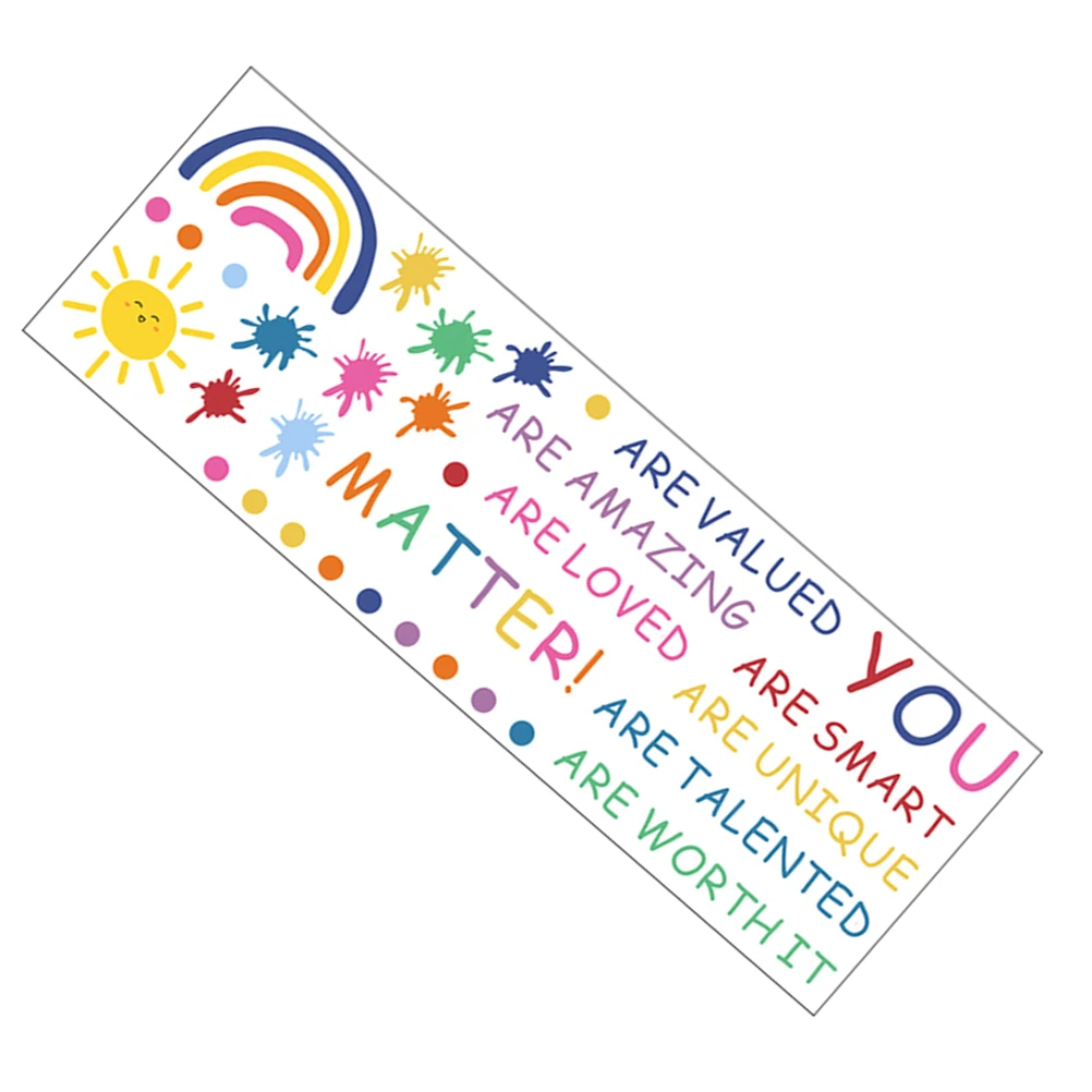 

1Set Watercolor Sticker Inspirational Word Wall Decal Self-Adhesive Room Decor for Living Room Bedroom Motivational Wall Art