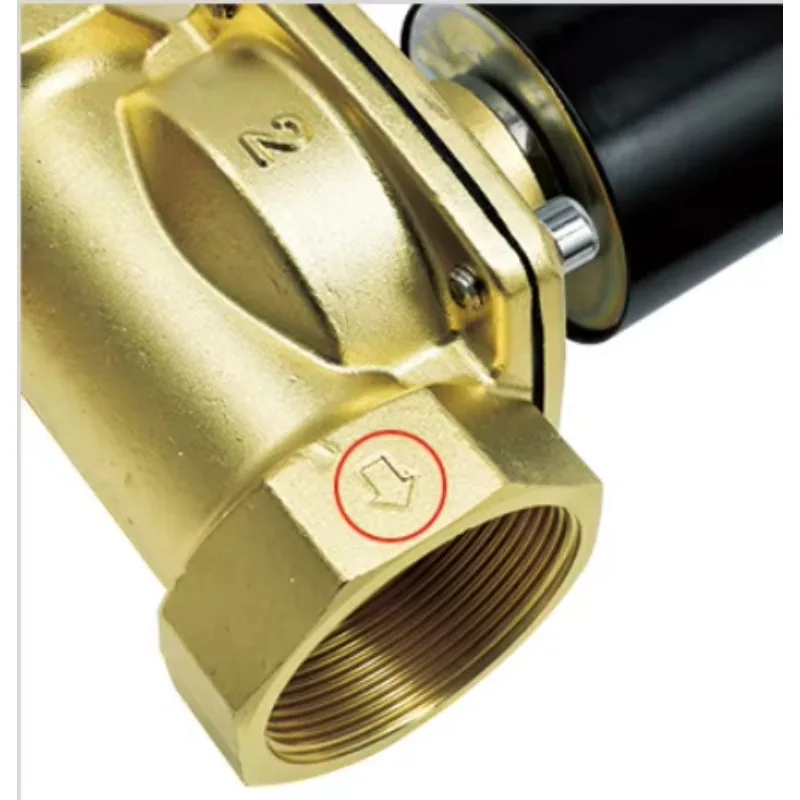 صمام التحكم في المياه بالملف اللولبي النحاسي، AC110V/220V/DC24V، 1/2 "-2" لأنظمة خطوط أنابيب السوائل
