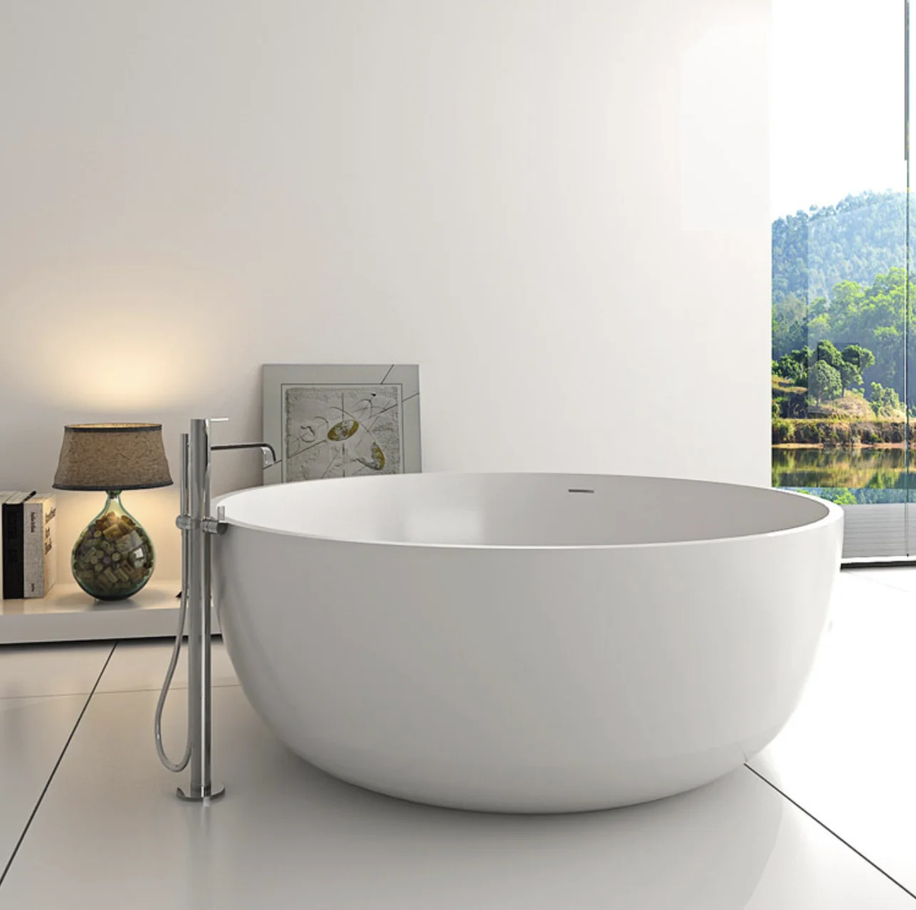 *a* Art Appreciation Bathtub Pure Acrylic Durable Easy to Clean with Drain