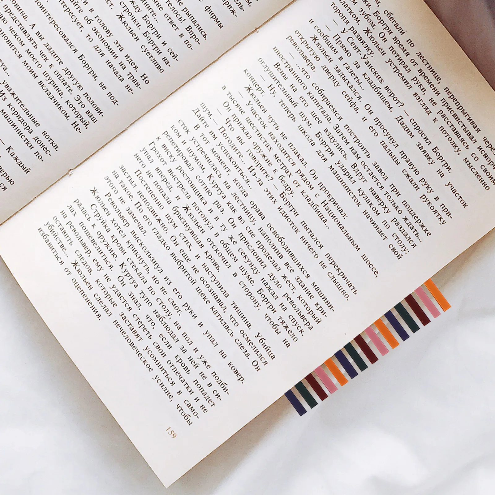 4 set Schede di lettura colorate per libri Indicatori di pagina indice Adesivi divisori scrivibili Forniture per annotazioni di libri Blocco note