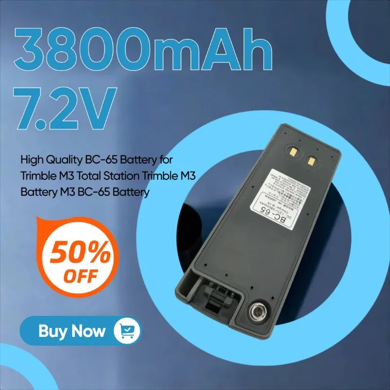 

3800mAh 7.2V High Quality BC-65 Battery for Trimble M3 Total Station Trimble M3 Battery M3 BC-65 Battery