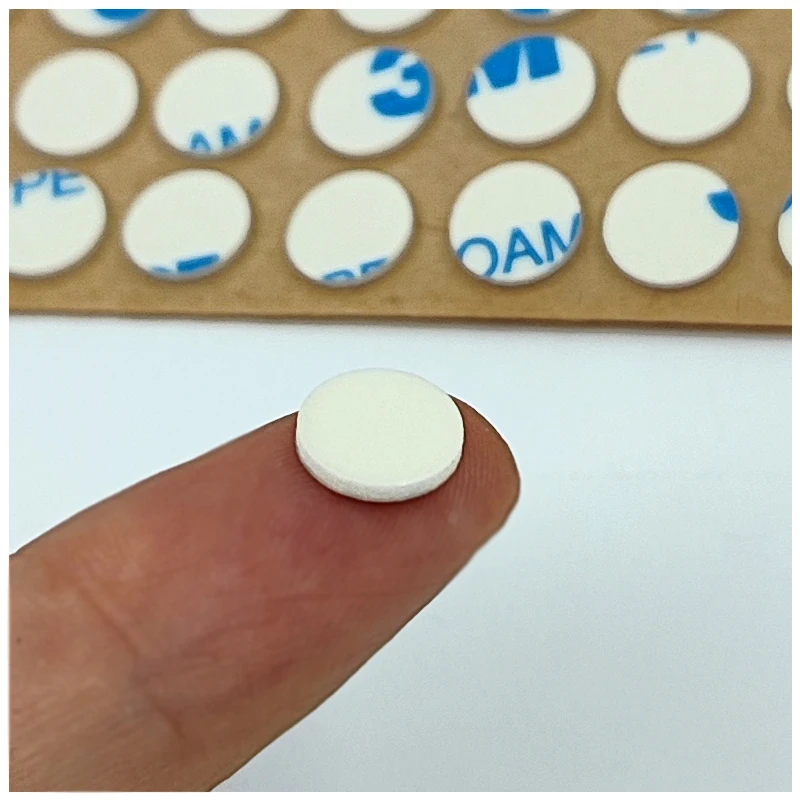 170circles/sheet, dia=8mmm Double Adhesive Circles, 3M 1600 Double Adhesive PE Foam Round Dot Stickers, White, 1mm Thick