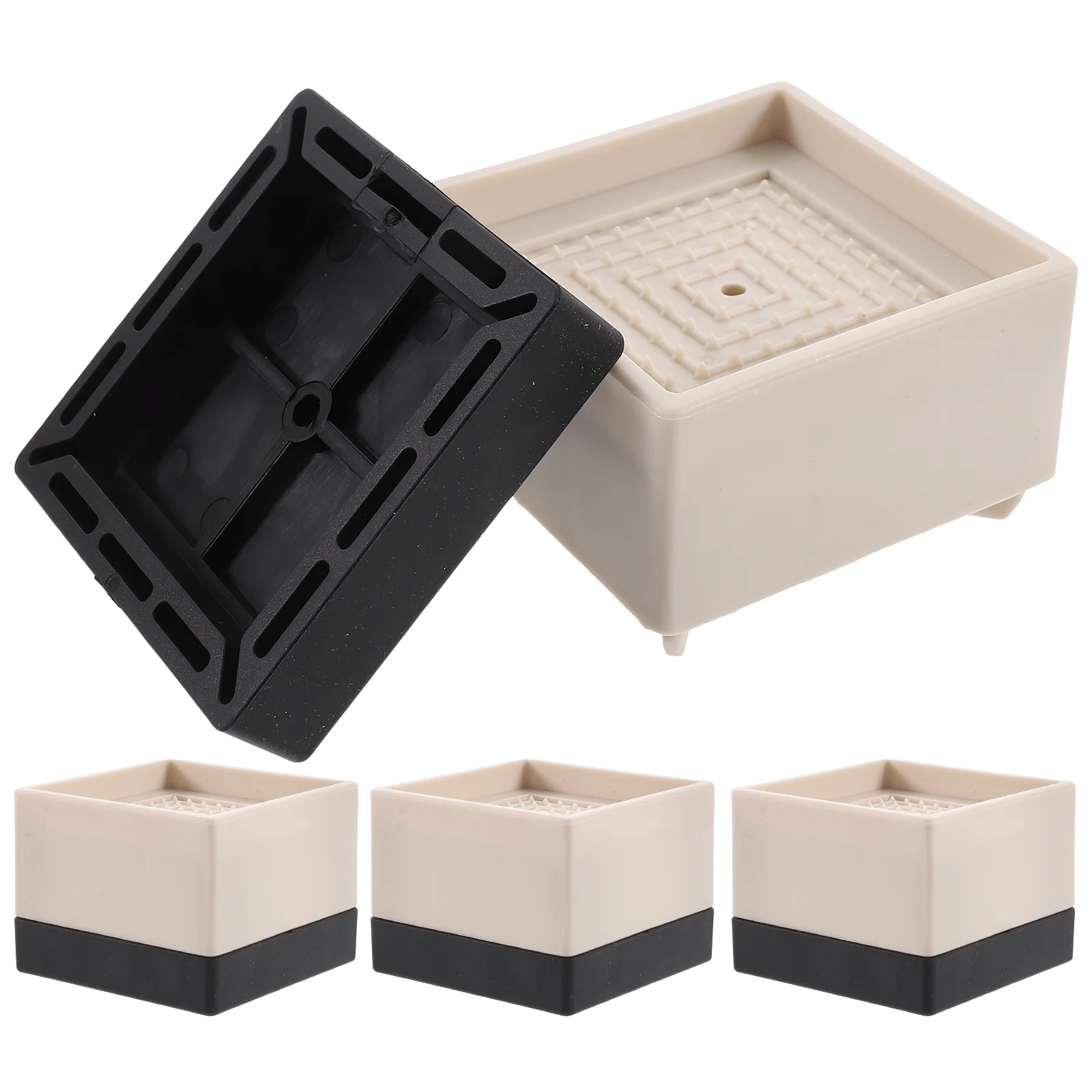 

4pcs Anti-Slip Silicone Pads Furniture Leg Riser Heavy Duty Bed Risers Blocks For Table Couch Sofa Legs Floor Protectors