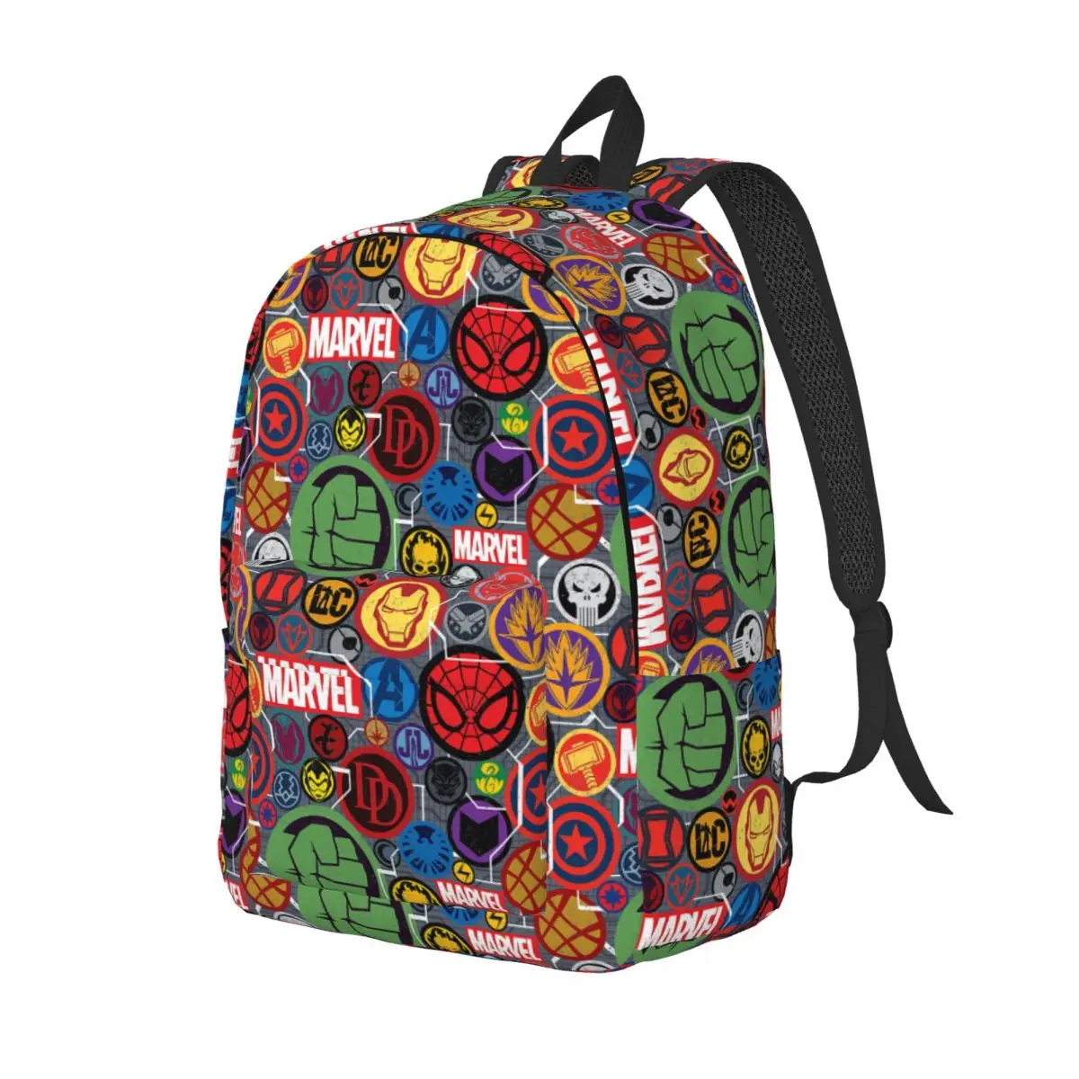 Signs College Bag Marvel Avengers Film For Women Kid New Hiking Back To School Gift Zipper Closure Laptop Bag