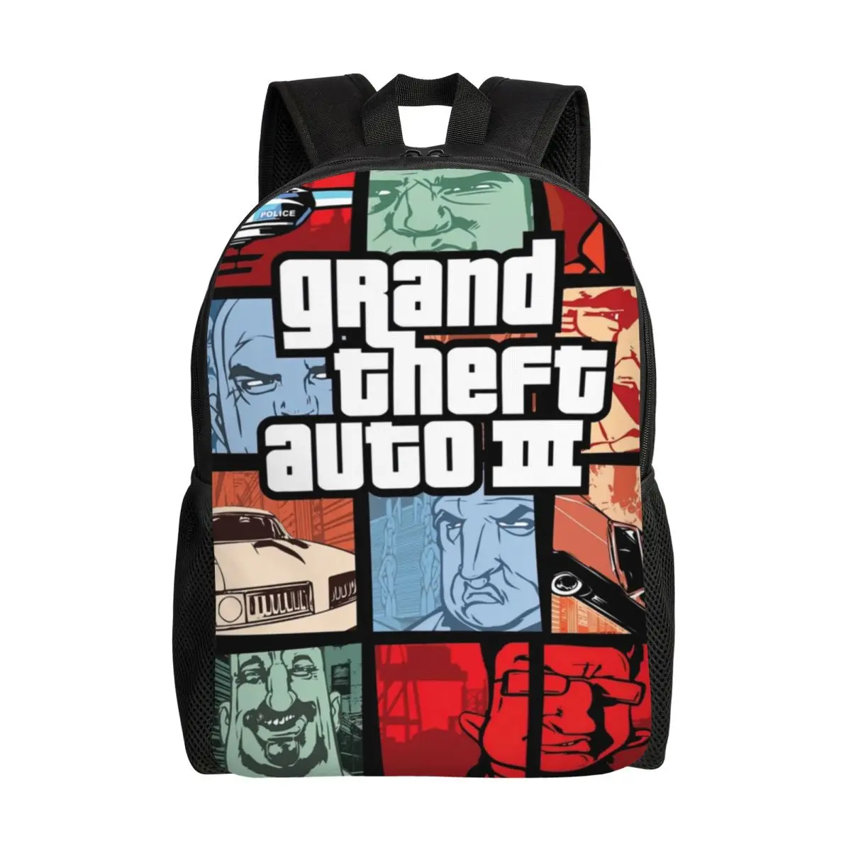 

Рюкзаки GTA III на заказ для мужчин и женщин, водонепроницаемые школьные сумки для видеоигр, сумки для книг с принтом