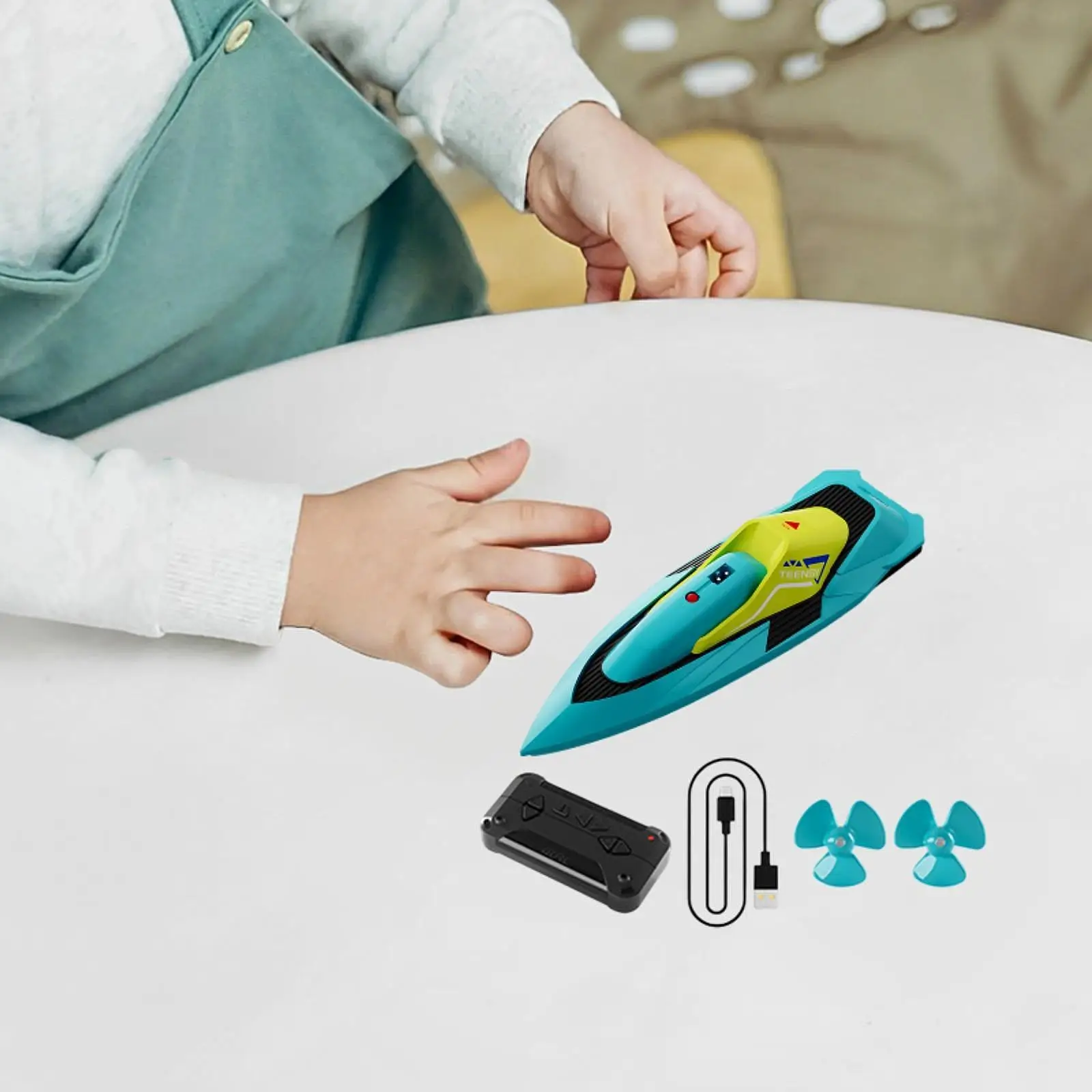 Remote Control Boat Double Propeller Gifts Remote Control Toy Mini RC Submarine Toy RC Boat Water Toy for Adults Kids Boys Girls