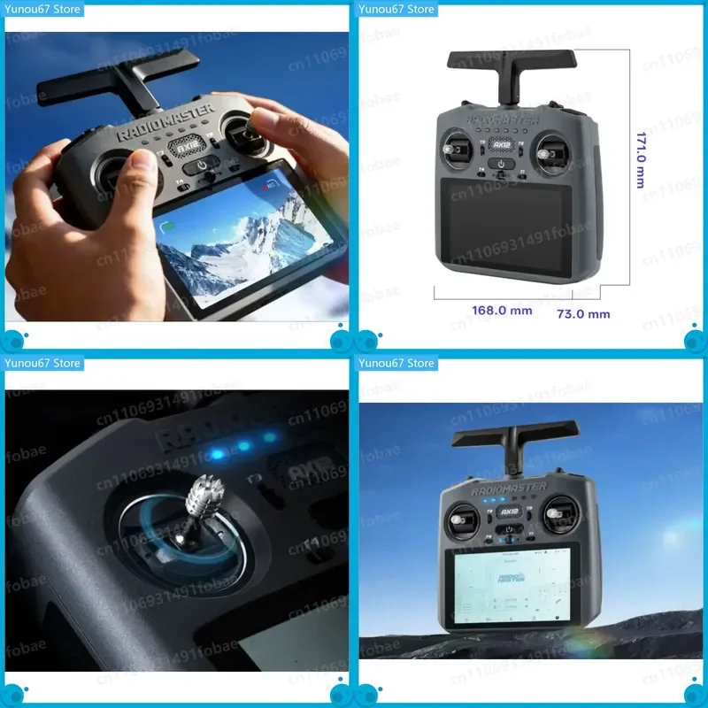 For Radiomaster AX12 24G Android 16CH 55inch IPS Touchscreen Radio Controller ExpressLRS X5 Hall Joystick