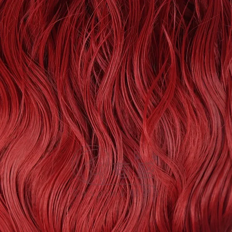 QQ 123New ×HUNTER 액션 피규어 키체인 레드 혼합 퍼플 컬러 히소카 영화 TV 코스프레 열 합성 섬유 헤어 가발