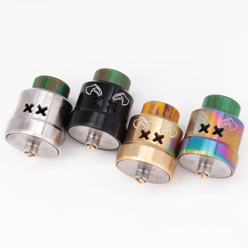 Cigarrillo electrónico Dead Rabbit Max RDA, atomizador de 28mm, doble bobina, vaporizador de cubierta grande, tanque de Vapor de cigarrillo electrónico de 7mm de profundidad