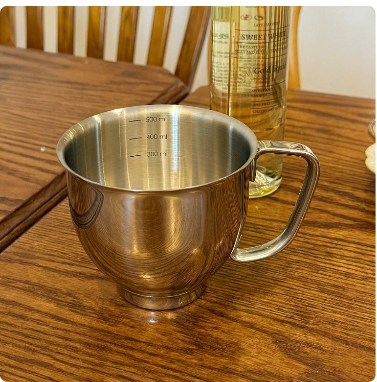 500Ml large capacity stainless steel beer cup single layer coffee cup