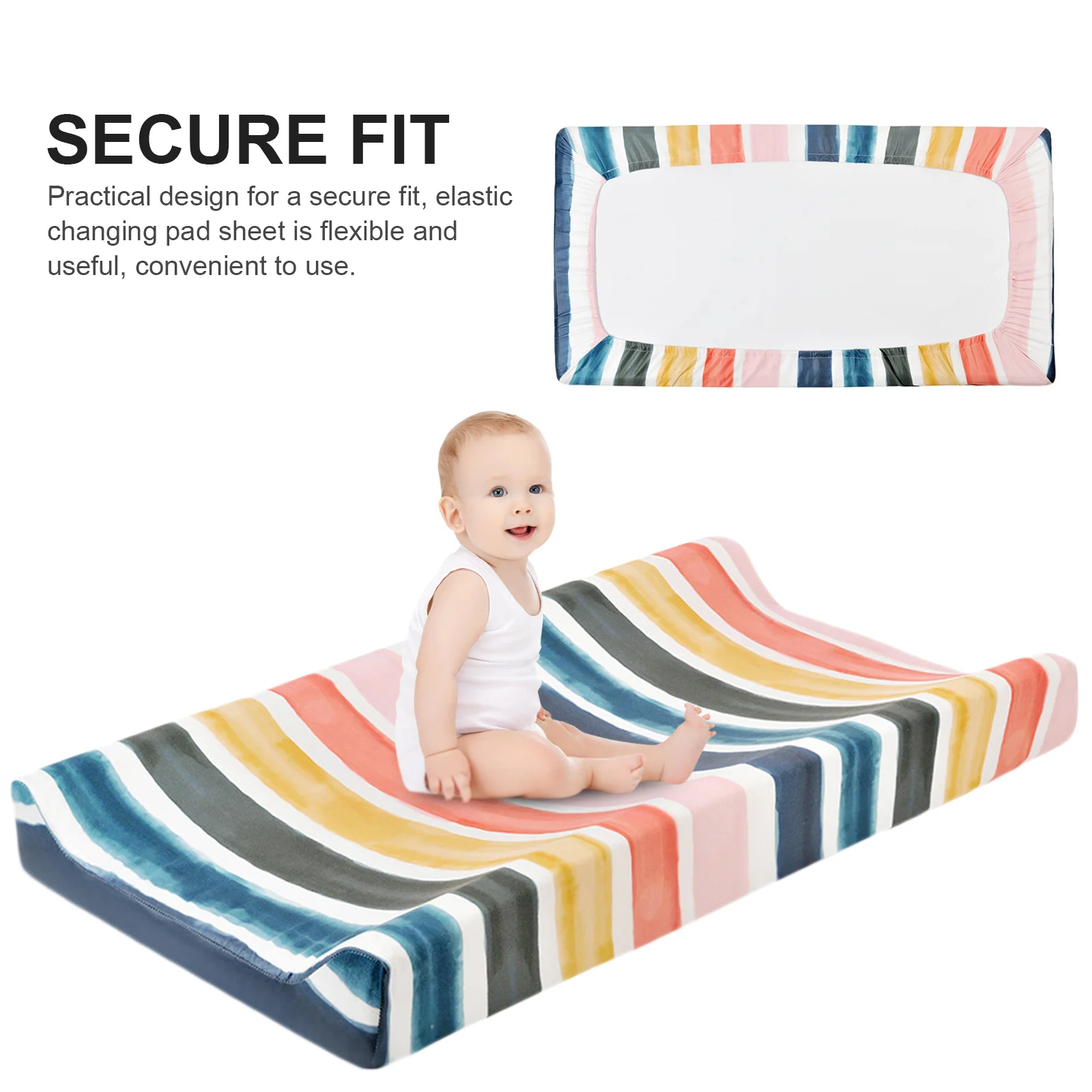 غطاء وسادة طاولة تغيير الحفاضات قابل للغسل وإعادة الاستخدام، ورقة تغيير الحفاضات ناعمة ومريحة وصديقة للبشرة وقابلة للتنفس وسهلة الإزالة #3