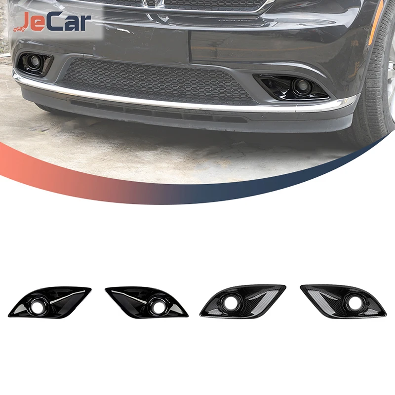 JeCar ABS Car Front Bumper Fog Light Lamp Hoods Decoration Cover Stickers For Dodge Durango 2011 UP Auto External Accessories