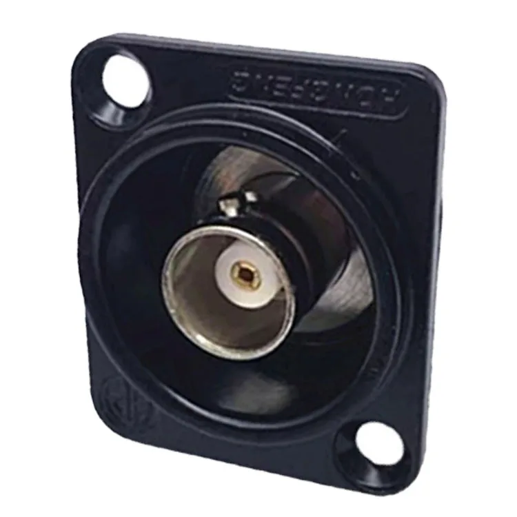 BNC موصل 1 قطعة مزدوجة D-نوع لوحة جبل أنثى إلى أنثى RF محول لنظام CCTV مراقبة الصوت المحوري #5