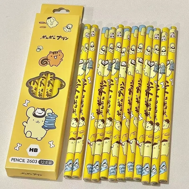 Sanrio Hello Kitty Pencil、kuromi cocloll myemale actionアニメフィギュア、かわいい漫画の学生用スケッチペン、学生向けギフト