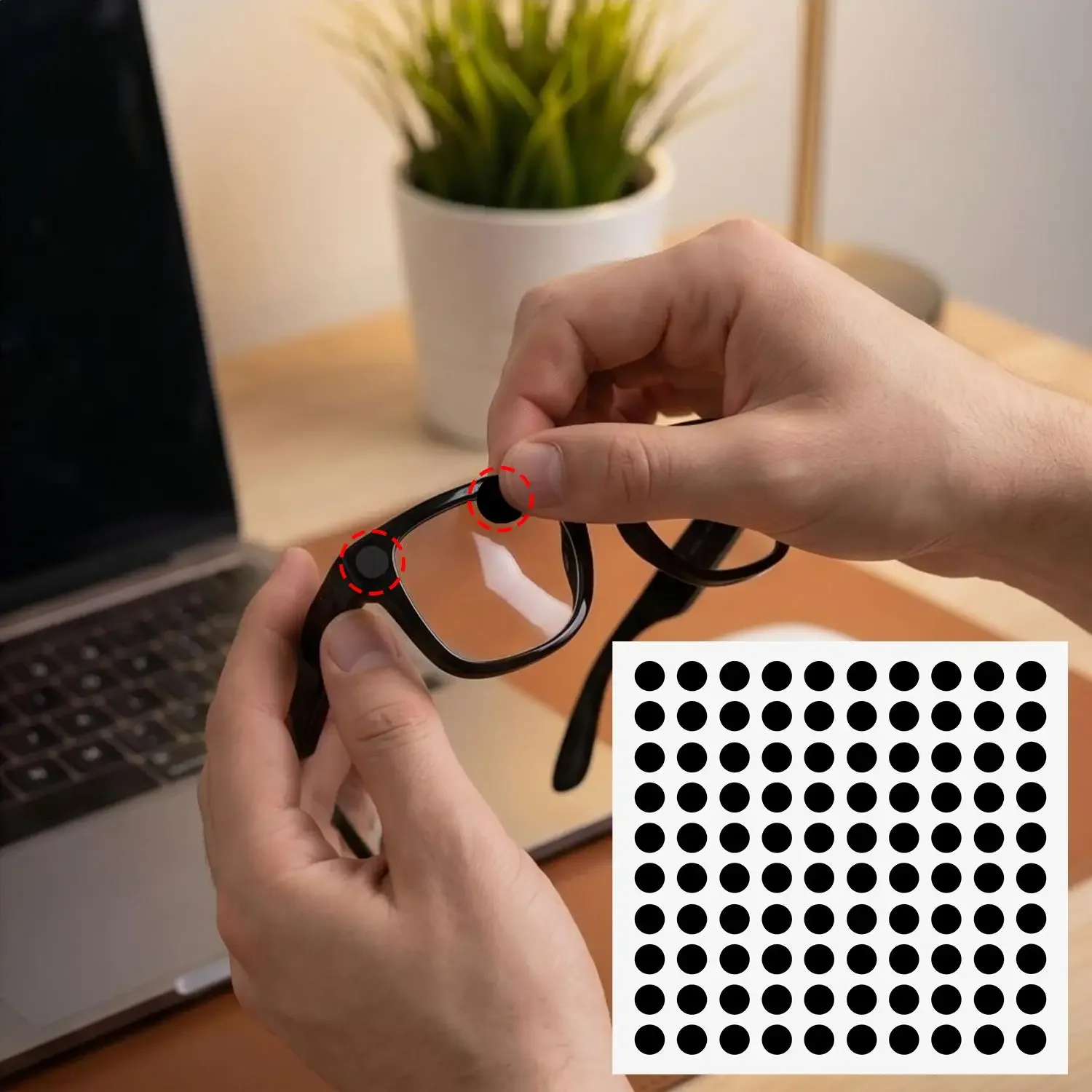 LED Light Shading Cover Stickers for AI Smart Glasses Smartglasses Shading Patch Blocking Sticker For AI Glasses Accessories
