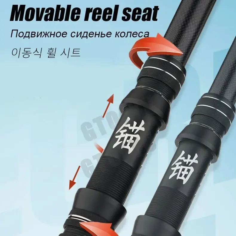 Imagem -05 - Telescópica Pesca Rod Carbono Jogando Rod Tiro 50kg Acima Superhard Longa Distância Lure Sea Boat 50800g 2.1m 2.4m