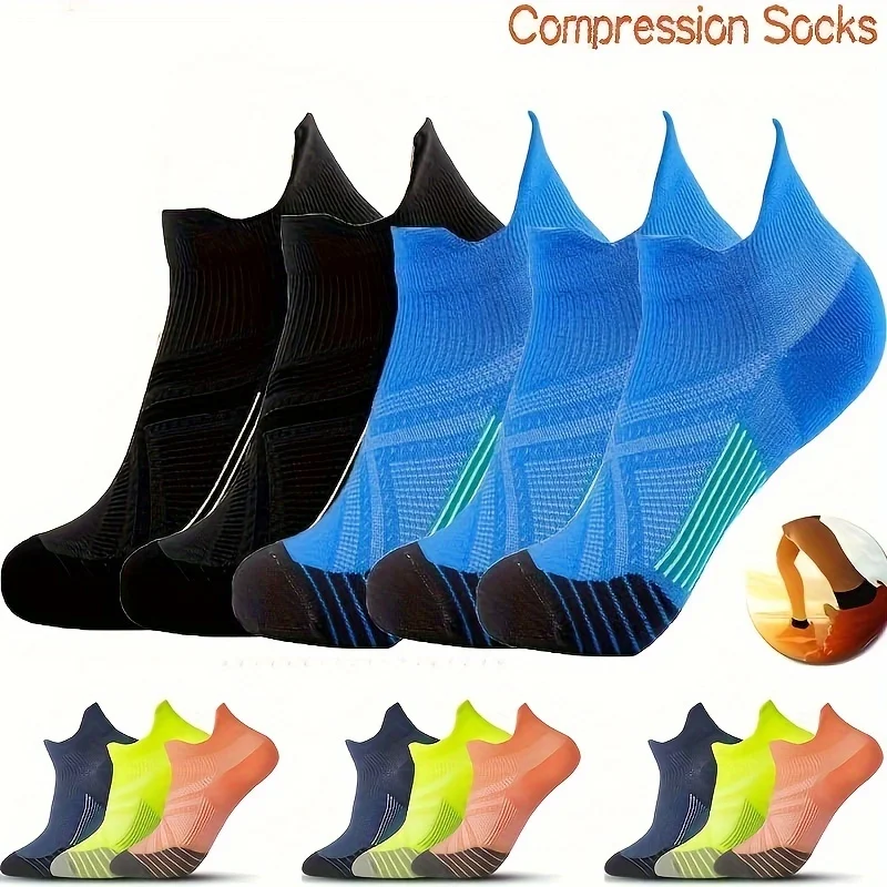 1pair Compression Socks for Men & Women Compression Socks for Running,Travel，Best Ankle Compression Socks for Foot