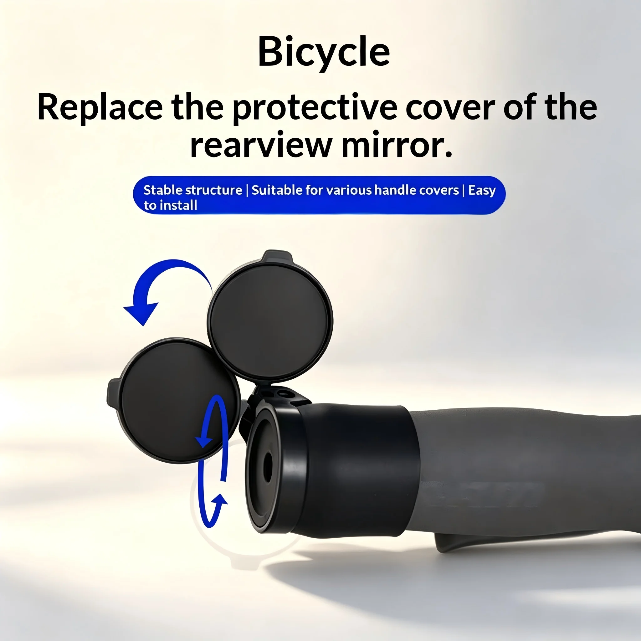 Bike Mini Rearview Mirror 360° Rotatable Adjustable Handlebar Grip Mount Wide Angle HD for MTB Road Bike E-Bike Scooter Cycling view 5