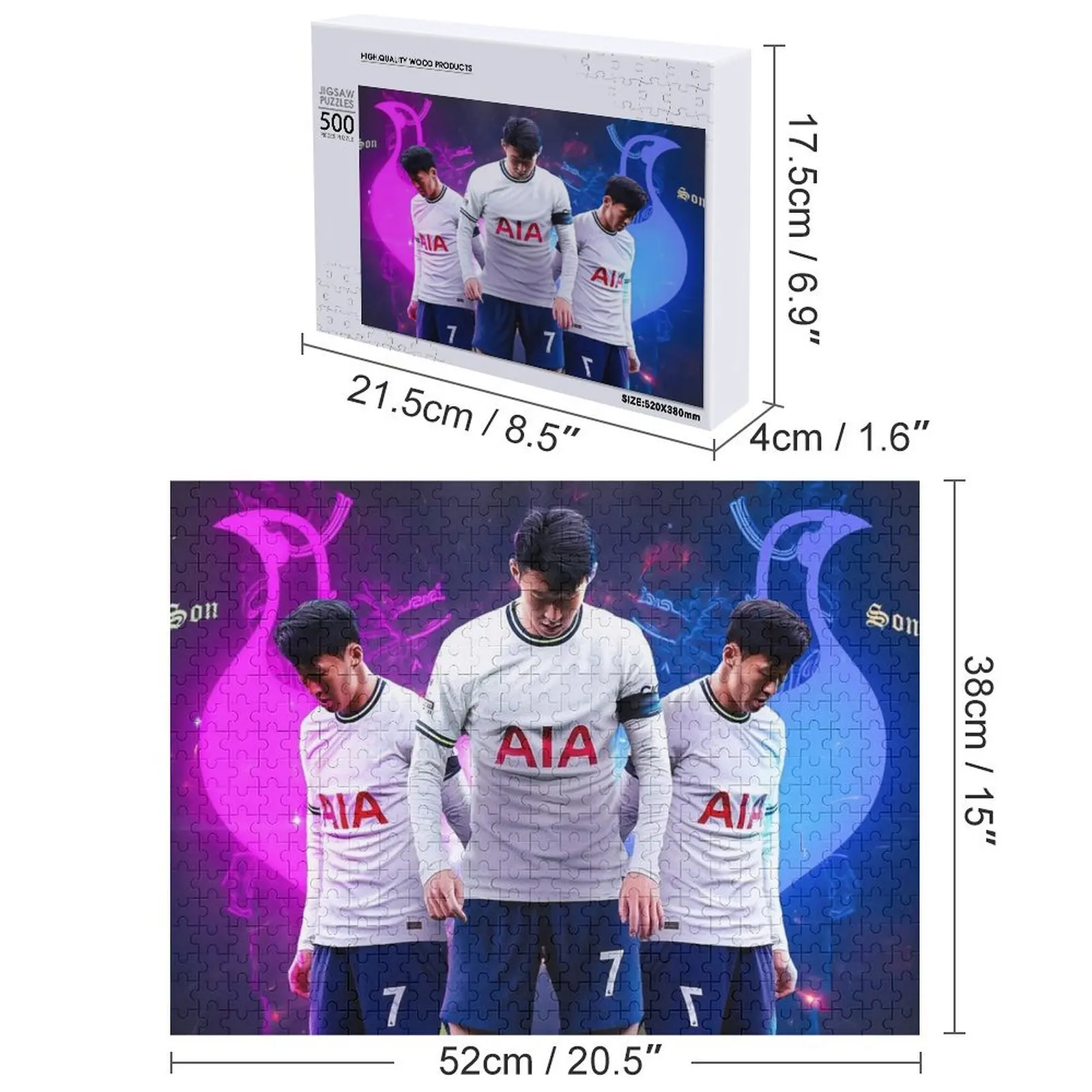 SON HEUNG MIN GOAL CELEBRATION Quebra-cabeça Foto Brinquedos de Natal Personalizado Foto Presente Quebra-cabeça