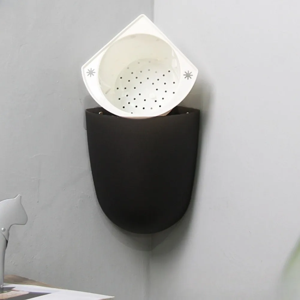 1 Pc Wall Corner Hanging Pot Self Watering System for Indoor Plants Space For Saving Vertical Angle Installation