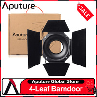 Aputure 4-Leaf Design Barndoor Standard 7-inch Bowens Mount Barn Door for Aputure LS 120D C120D II 300D LED Video Light