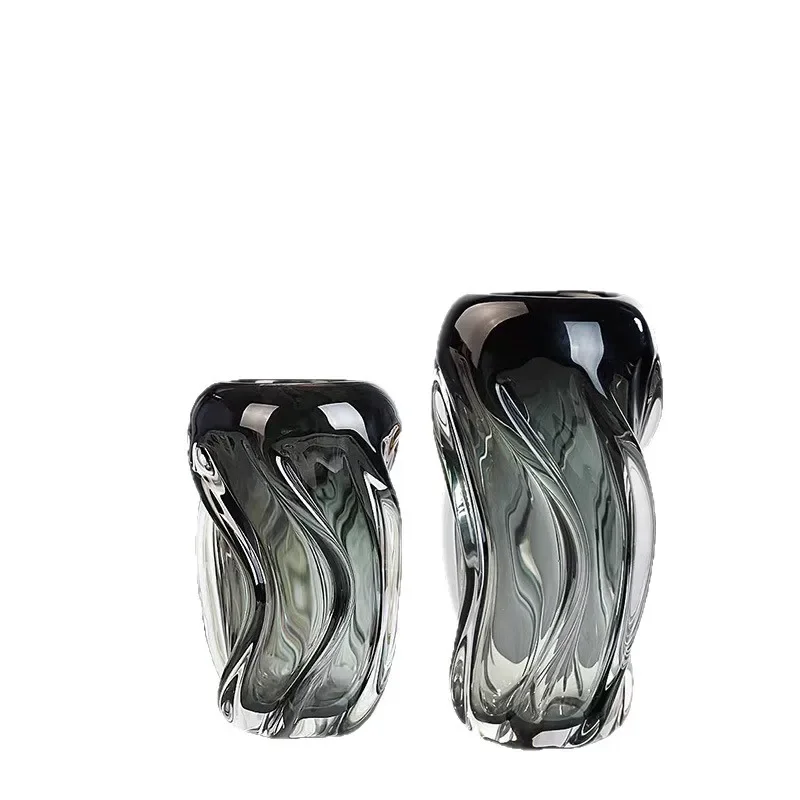 

ins style creative high-value glazed vase glass ornament home furnishing living room model room entrance hydroponic flower arran
