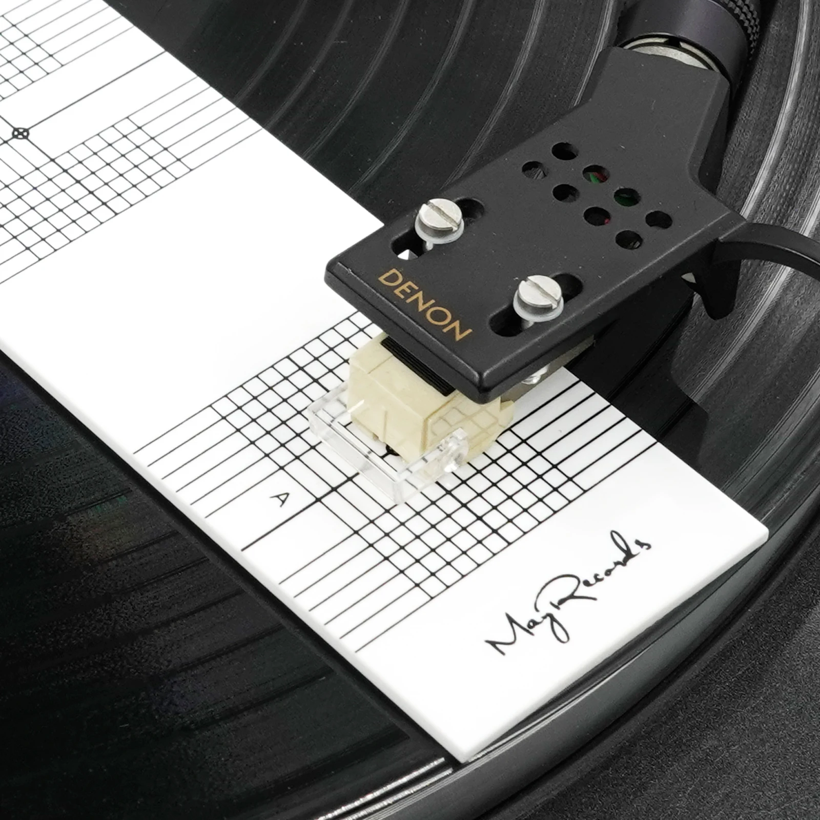 Pickup Calibration Distance Gauge Protractor Record LP Vinyl Turntable Phonograph Phono Cartridge Stylus Alignment