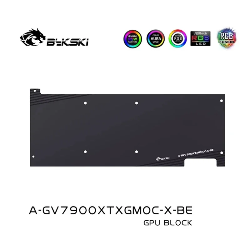 Bykski A-GV7900XTXGMOC-X Water Block Use for Gigabyte AMD Radeon RX 7900 XTX Gaming OC GPU Card /Copper Cooler Radiator RGB AURA