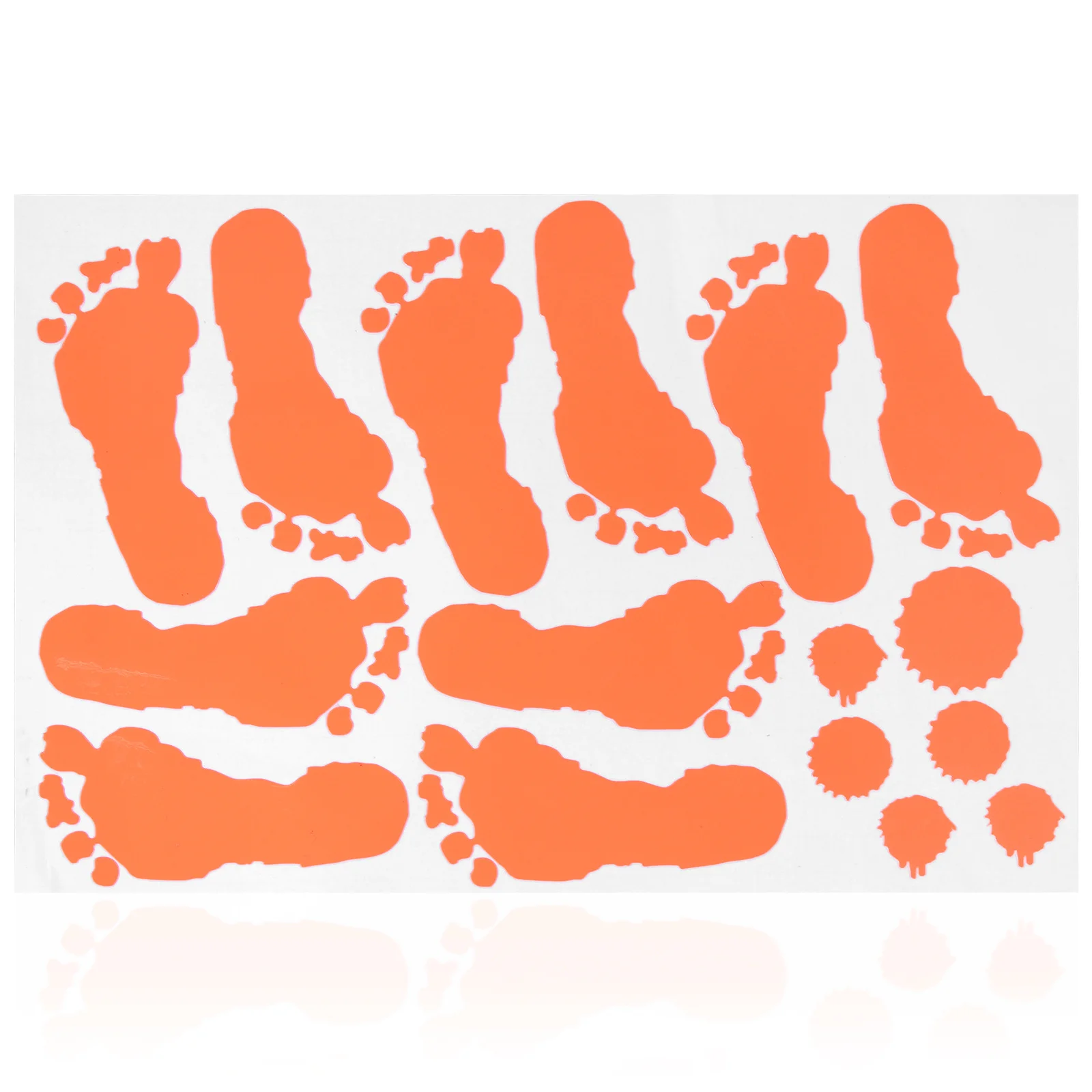 ملصق حائط يتوهج في بصمة اليد للهالوين من مادة PVC لتزيين نافذة مخيفة موضوع رعب فلورسنت