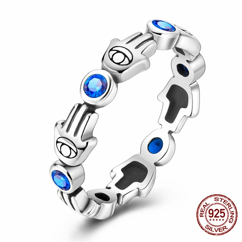 

925 Sterling Silver Blue zircon Ring Rings For Women Original Engagement Wedding Ring Luxury Jewelry