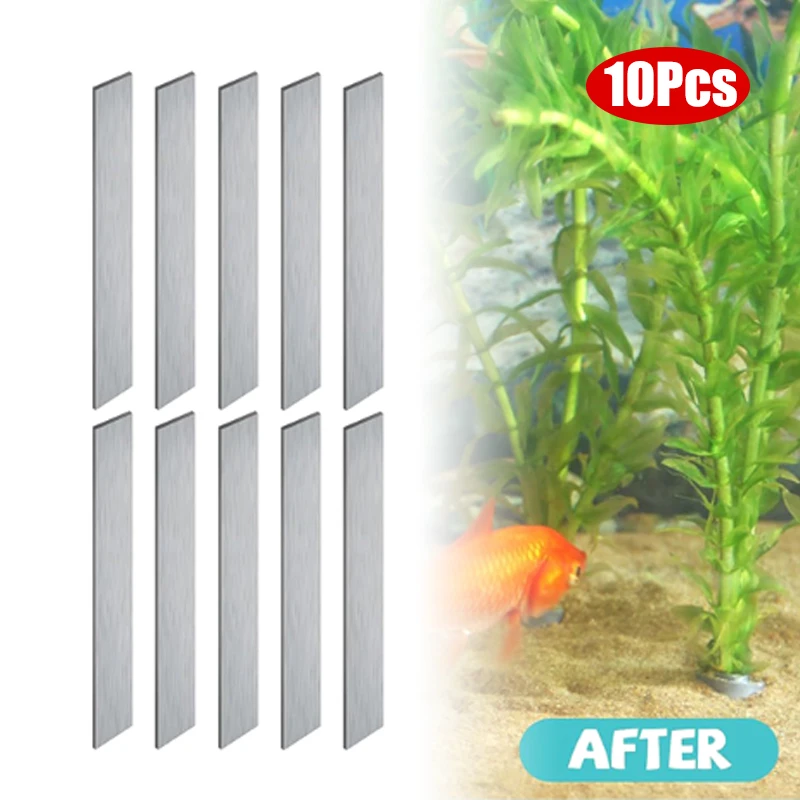 10pcs Flexible Foldable Aquarium Plant Weights - Durable Bendable Metal Strips For Secure Plant Anchors For Fish Tank
