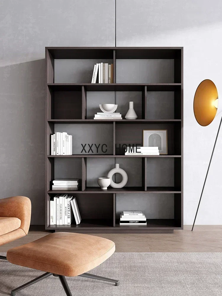 

Smoky Black Oak Storage Modern Simple Home Living Room Combination Display Locker