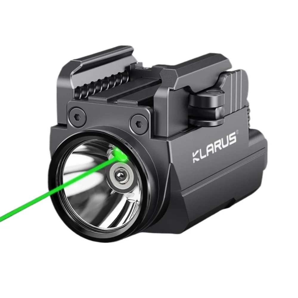 Pistol Green Laser & Flashlight Combo H351D 1000 Lumens Tactical Torch Compatible with Glock and Picatinny Rail- Klarus