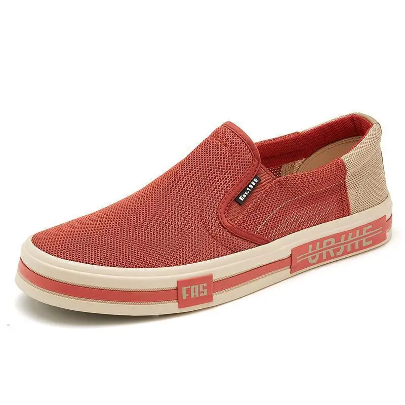 Men's Sporty Casual Canvas Sneakers Summer Breathable Mesh New Arrival Shoes for Students