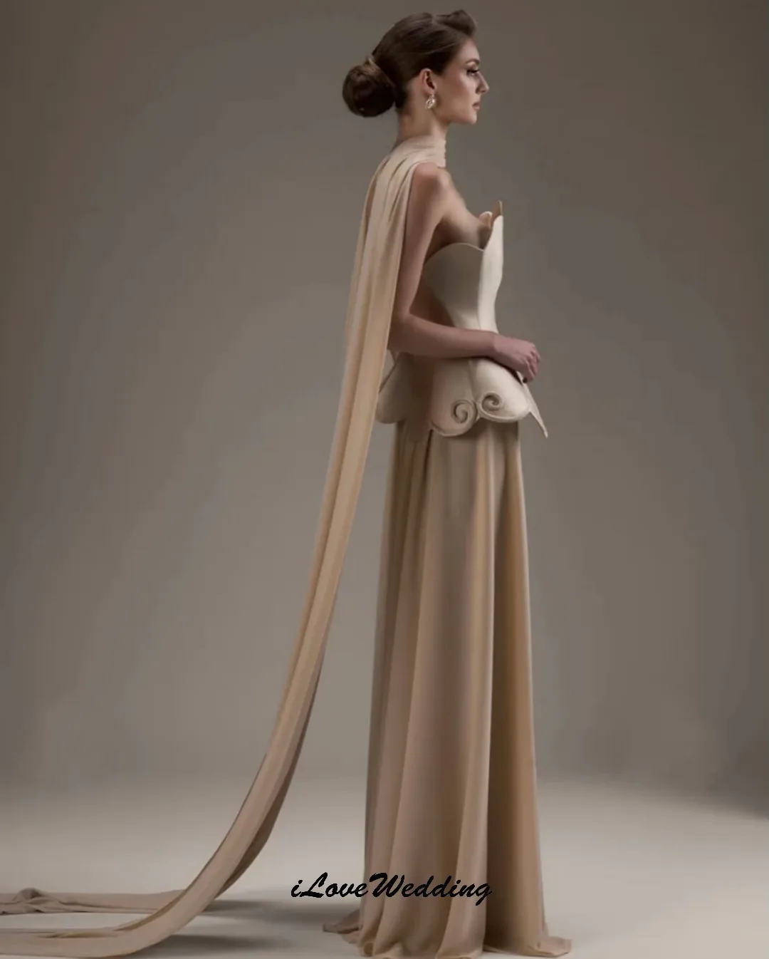 Złota Sukienka Wieczorowa Bez Ramiączek z Szyfonu, Plisowana Sukienka na Wesele dla Kobiet, Sukienka Bez Rękawów na Przyjęcia, Suknie Wieczorowe Formalne, Szyte na Miarę