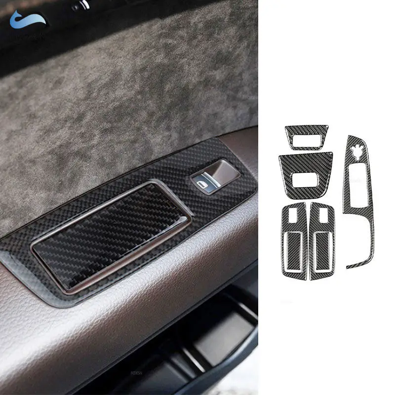 

Carbon Fiber Accessories For Audi Q7 2007-2015 LHD RHD Car Interior Door Armrest Window Lift Switch Buttons Panel Frame Trim