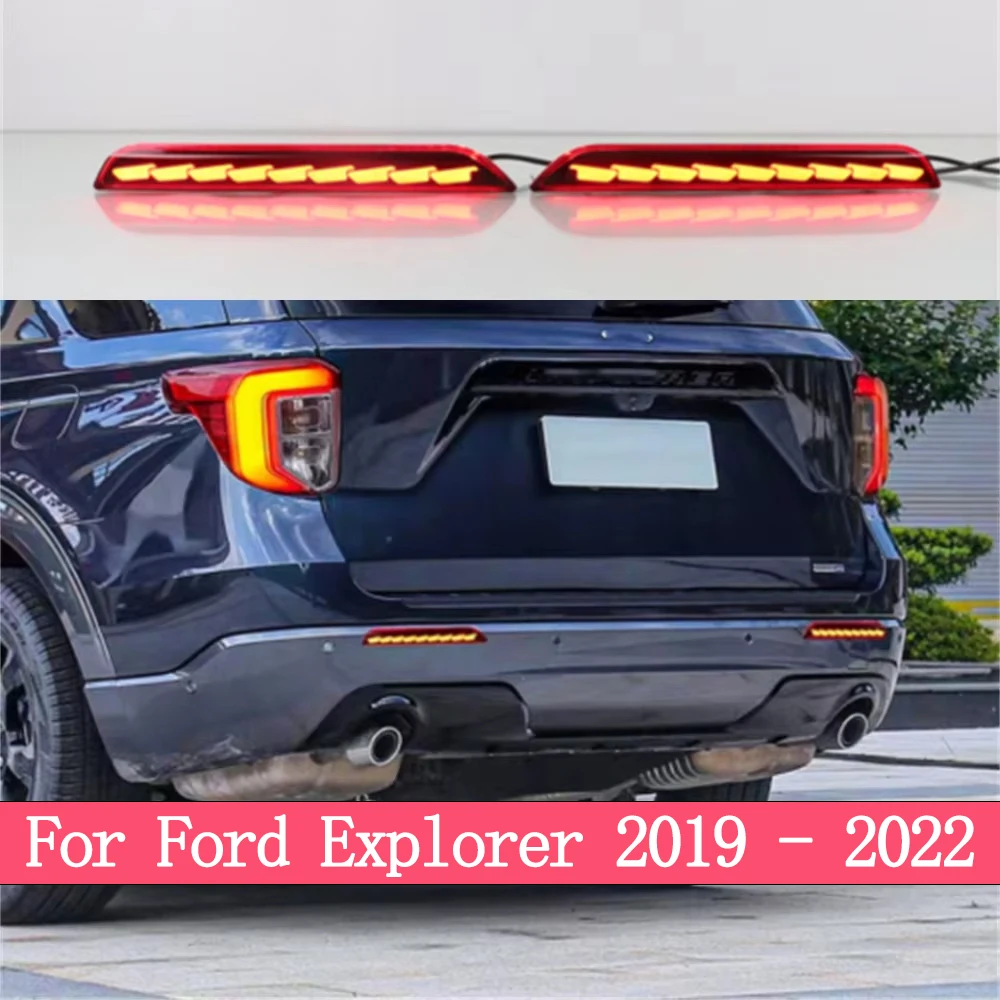 

Для Ford Explorer 2019-2022 декоративная лампа заднего бампера, светодиодный стоп-сигнал, аксессуары, отражатель заднего бампера, задние фонари, автозапчасти