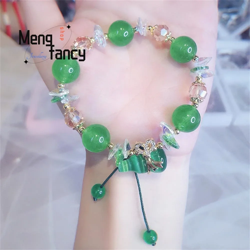 

Natural Agate Chalcedony Gourd String Single Circle Tassels Bracelet Exquisite High-grade Couple Fashion Jewelry Holiday Gifts