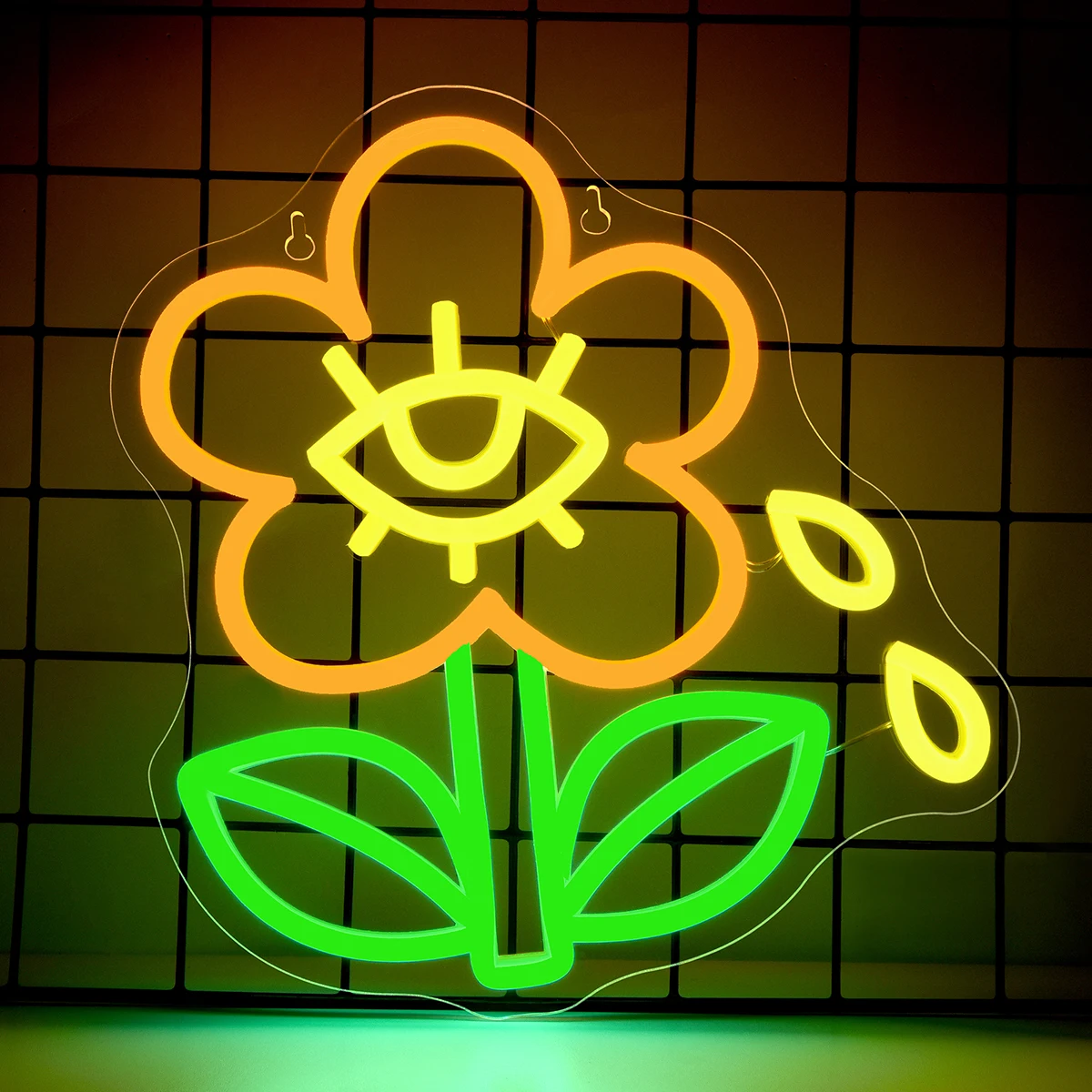 

Flower Neon Sign Flower Neon Light for Wall Decor 3D LED Neon Art Decorative Lights with USB Operated for Baby Room Decor