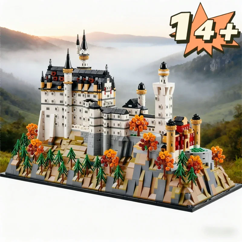 2025 جديد 21063 القلعة 3455 قطعة اللبنات العمارة الطوب لعبة مجسمة عيد الميلاد هدية عيد ميلاد ألعاب تعليمية