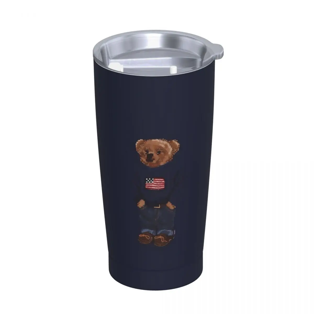 Ralph Bear 20oz Stainless Steel Car Mug Straw Thermal Iced Travel Cup Vacuum Insulated Coffee Hot Cup