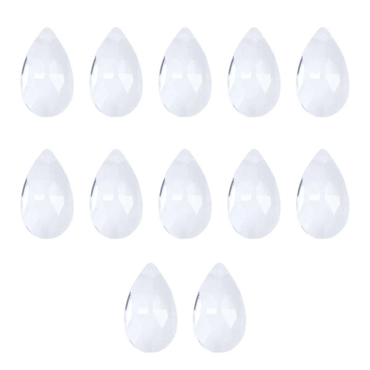 

12Pcs 28mm Clear Crystal Chandelier Pendants Glass Beads for Reflective Decor and Wedding Displays Chandelier Prisms Pendant