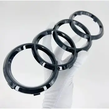 奧迪銀/黑色四環ABS材質汽車前車標及後車箱車標貼紙,適用於A3、A4、A5、A7、A2、Q3、Q5、Q8車型。 12 最佳銷售 座椅黑色標誌 - №2