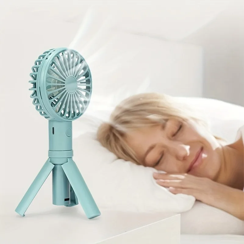 Lenovo USB Mini Fan Portable Handheld Fan Rechargeable Mini Handy Fan Pocket Size Low Noise Small Electric Fan Student Dormitory