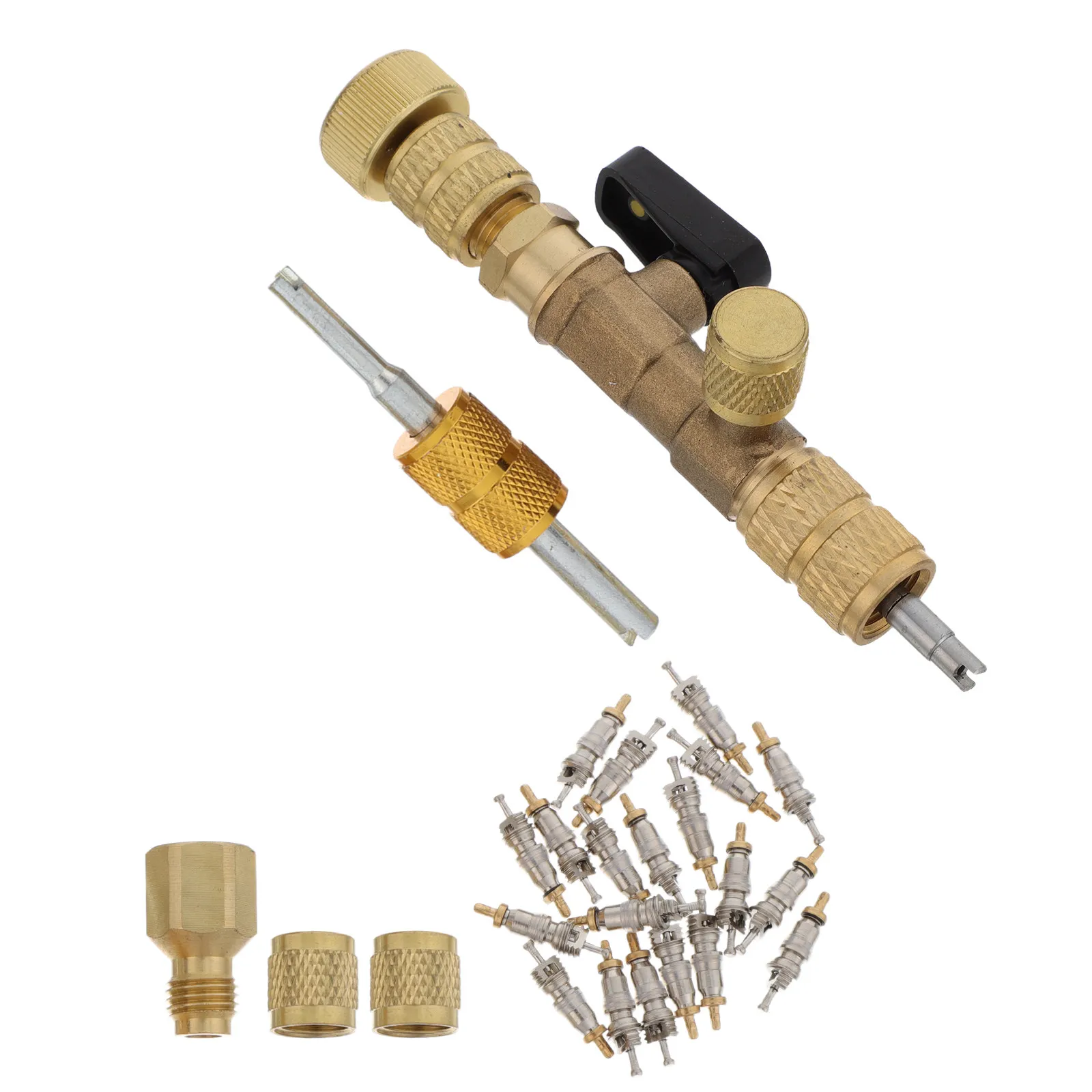 

1Set Automotive Air Conditioning Valve Core Removal Tool High Strength Brass Core Wrench for Car Ac Valve Replacement Repair