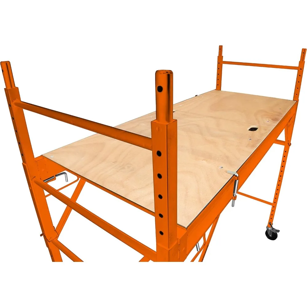 Baker-Style 6.25 Foot Multi-Purpose 1000 Pound Capacity Rolling Steel Scaffold