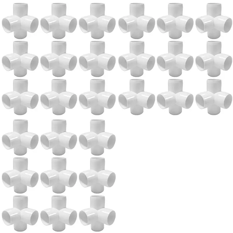 

4Way 1/2 In Tee PVC Fitting Elbow - Build Heavy Duty PVC Furniture - PVC Half Inch Elbow Fittings [Pack Of 36]-AT64