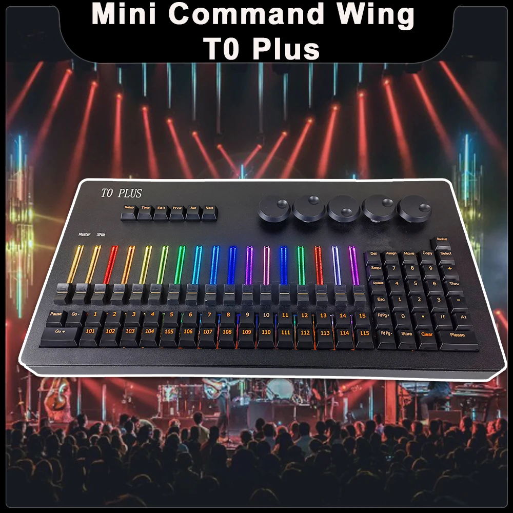 

YUER New Mini Command Wing T0 Plus RGB контроллер подсветки DMX, профессиональная сценическая консоль MA Lighting Dj Disco Show